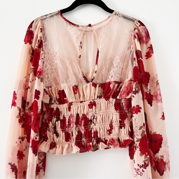 NWT Free People Daphne Blouse in Romantic Combo - XS - Picture 6 of 10